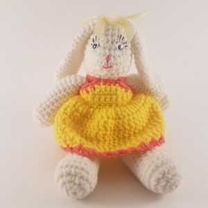 Handmade Crochet Bunny Rabbit Stuffed Animal Doll
